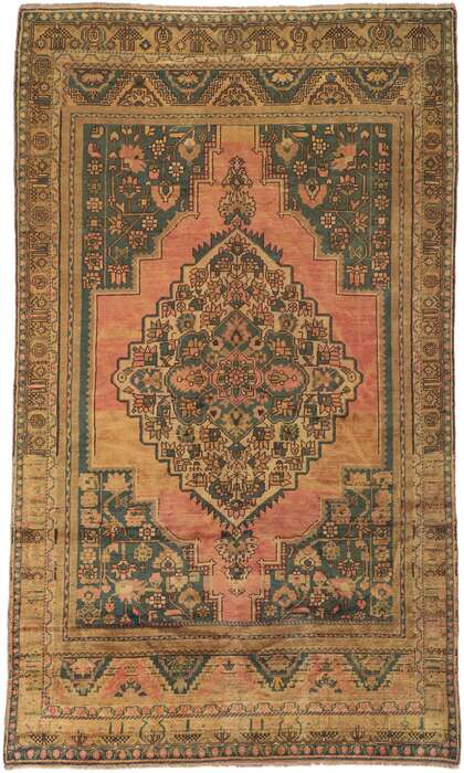 5 x 9 Vintage Turkish Oushak Rug 74092