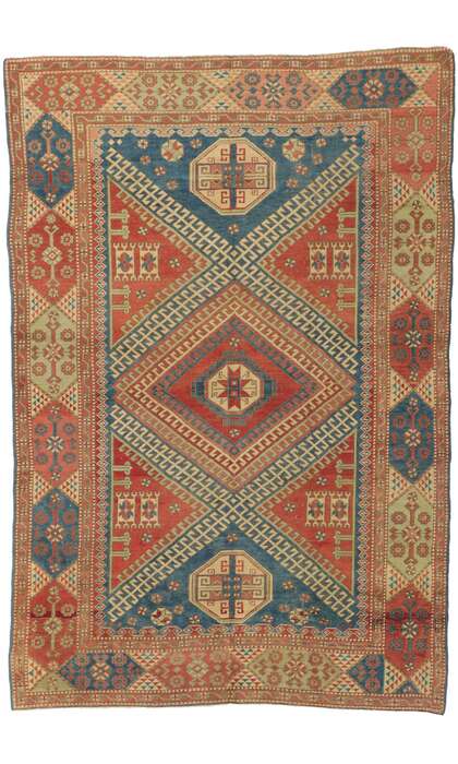 6 x 8 Vintage Turkish Bergama Rug 51177