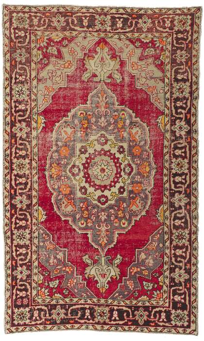 6 x 9 Vintage Turkish Oushak Rug 51295