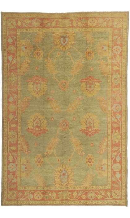 7 x 10 Modern Mediterranean Style Oushak Rug 50594