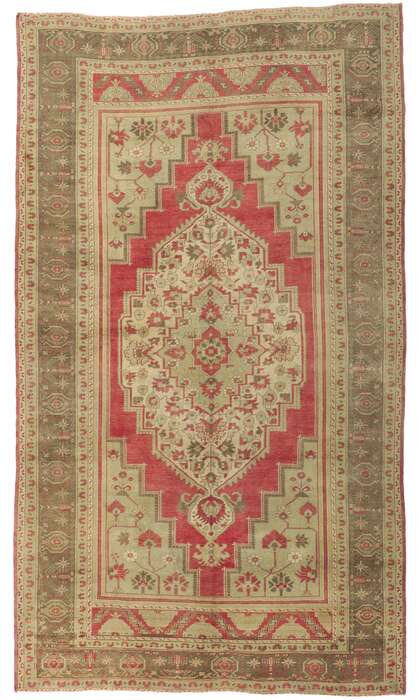 7 x 11 Vintage Turkish Oushak Rug 51367