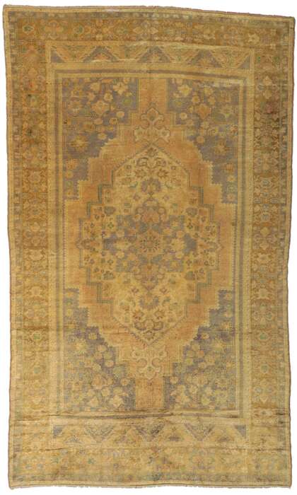 7 x 11 Vintage Turkish Oushak Rug 74101