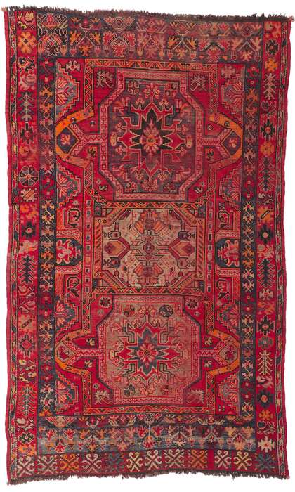 7 x 11 Vintage Turkish Oushak Rug 74925