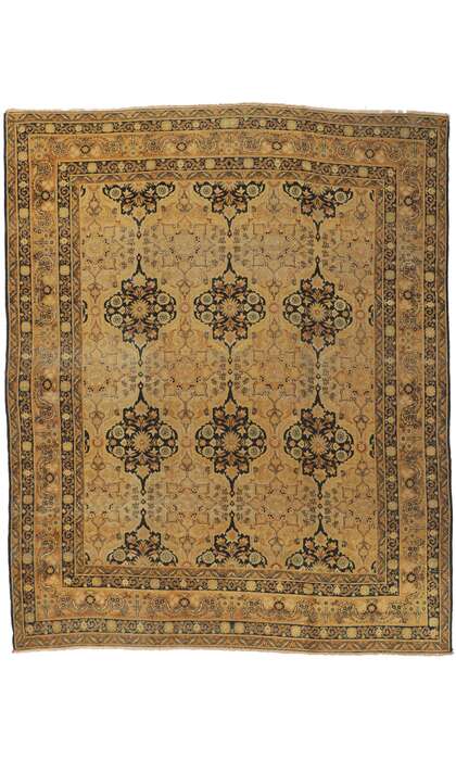 10 x 12 Antique Persian Yazd Rug 73949