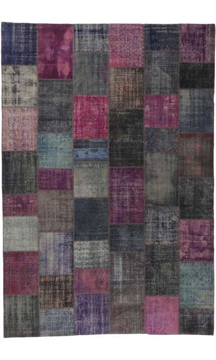 11 x 16 Vintage Purple Patchwork Rug 52130