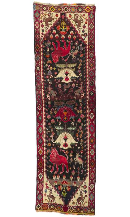 3 x 10 Vintage Persian Shiraz Runner 61092