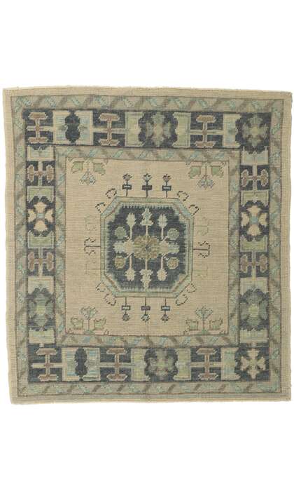 4 x 4 Contemporary Turkish Oushak Rug 53812