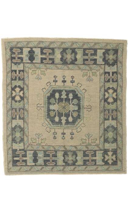 4 x 4 Contemporary Turkish Oushak Rug 53812