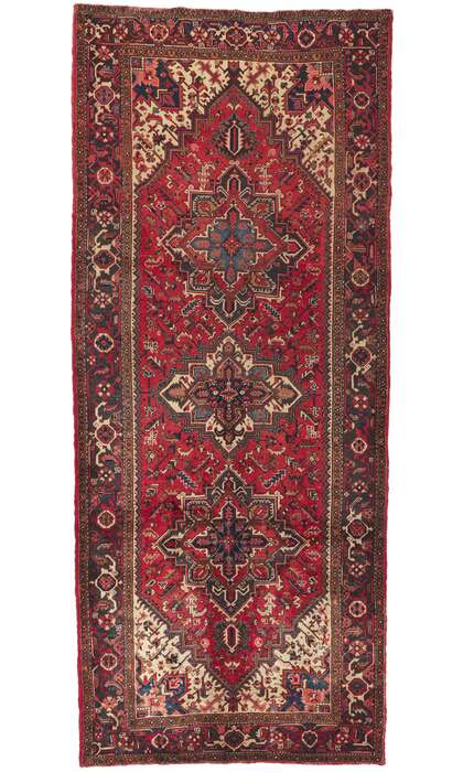 5 x 13 Vintage Persian Heriz Runner 61089