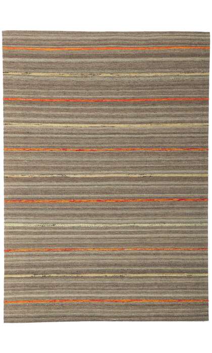 5 x 7 Contemporary Striped Indian Kilim Rug 30090