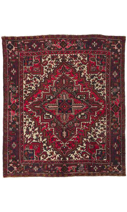 7 x 8 Vintage Persian Heriz Rug 61093