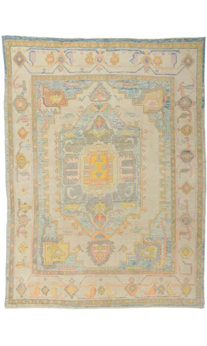 8 x 10 Colorful Oushak Rug 53798