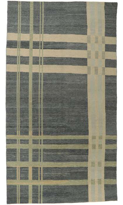 8 x 15 Neutral Plaid Tartan Rug 53804