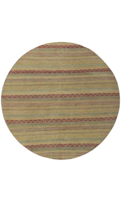 8 x 8 New Round Striped Area Rug 30301