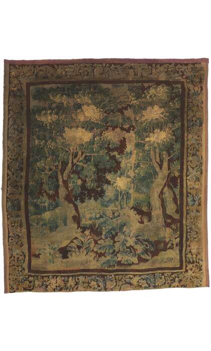 8 x 9 Antique French Verdure Tapestry Rug 73146