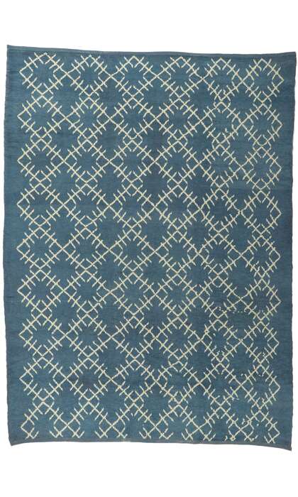 9 x 12 Turkish Blue Moroccan Rug 53449