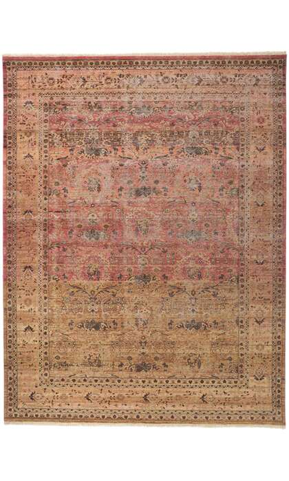 9 x 12 Contemporary Distressed Rug 30778