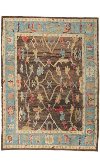 9 x 12 Colorful Oushak Rug 53807