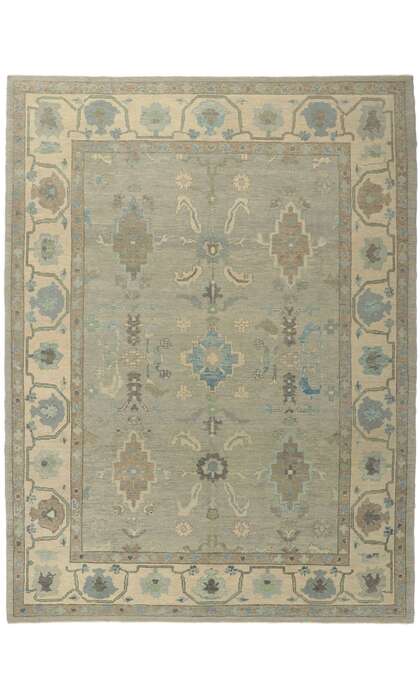 9 x 12 Modern Turkish Oushak Rug 53815