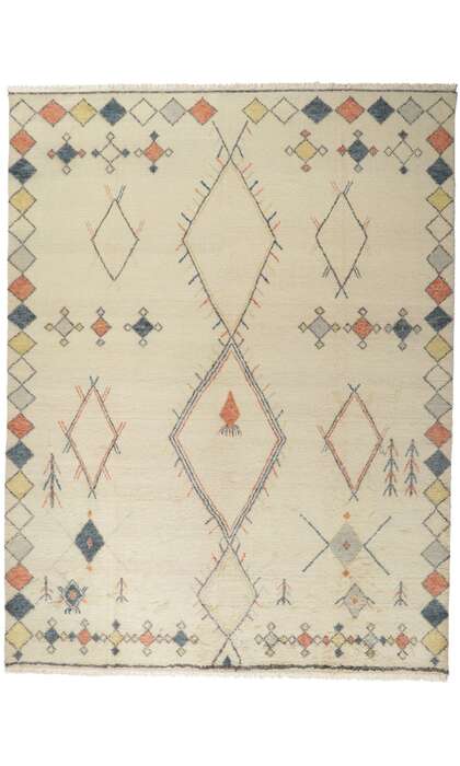 10 x 13 Contemporary Moroccan Area Rug 30346