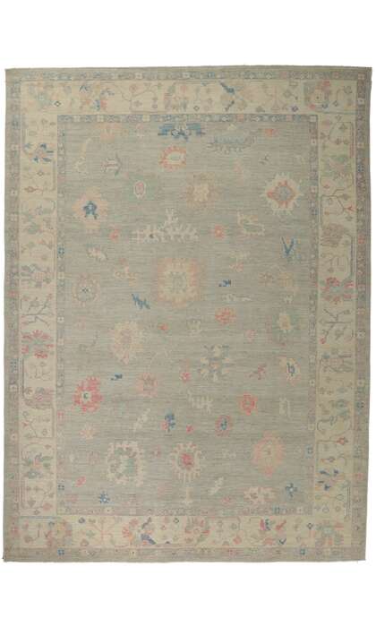 10 x 14 Vintage-Inspired Oushak Rug 80927