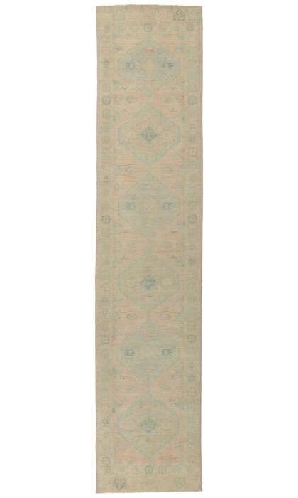 3 x 14 Colorful Pastel Oushak Runner 80880