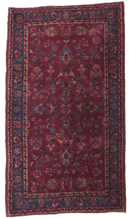 3 x 5 Antique Persian Yazd Rug 78306