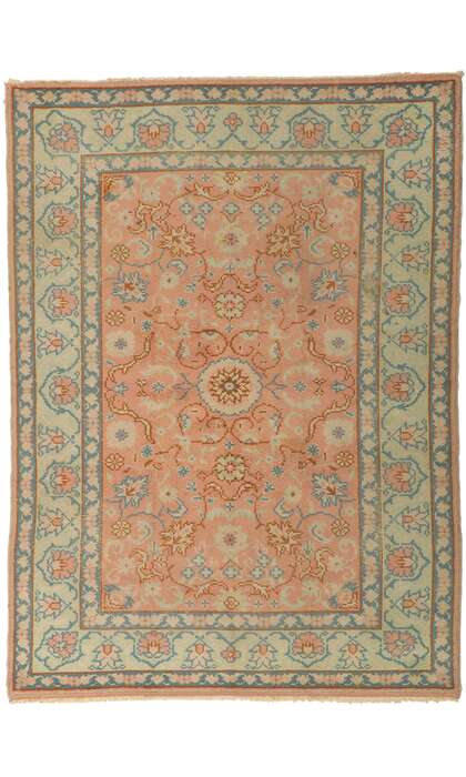 6 x 8 Antique Turkish Oushak Rug 72423