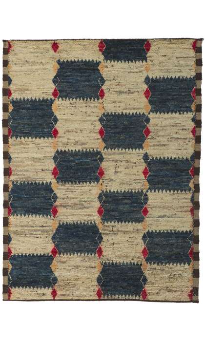 6 x 8 Modern Checkered Moroccan Rug 80822