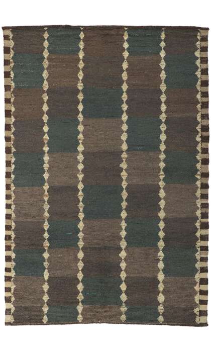 6 x 9 Modern Checkered Moroccan Rug 80823