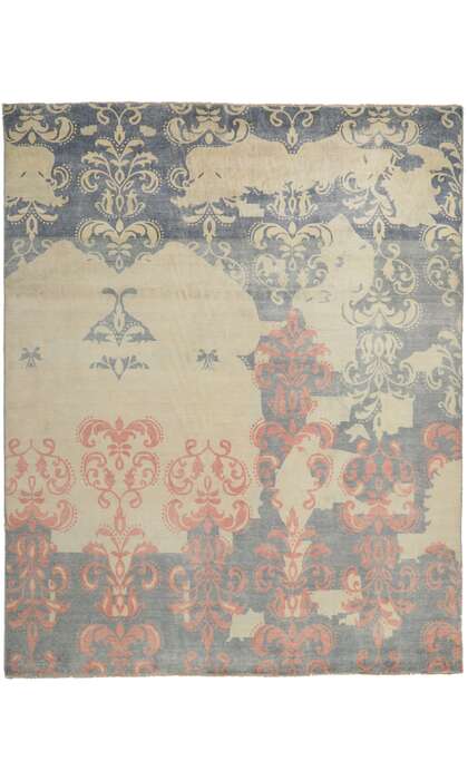 8 x 10 Contemporary Abstract Damask Area Rug 80739