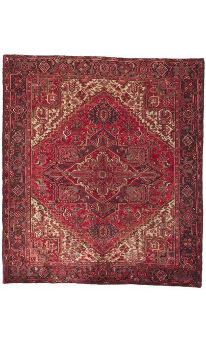 8 x 9 Vintage Persian Heriz Rug 61124