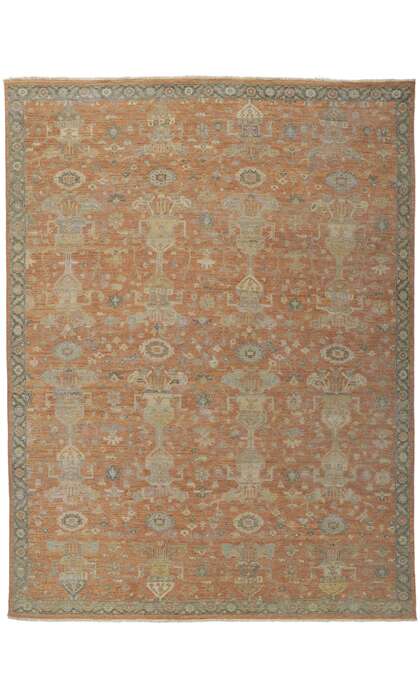 9 x 12 Vintage Style Modern Oushak Rug 30837