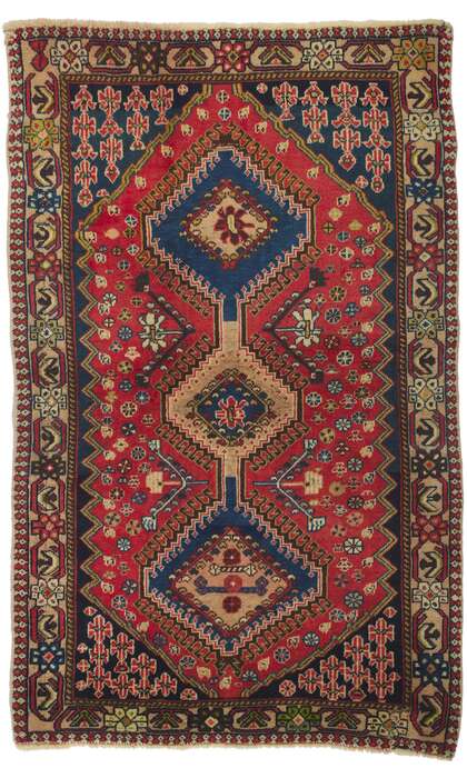 3 x 5 Vintage Persian Shiraz Rug 61131