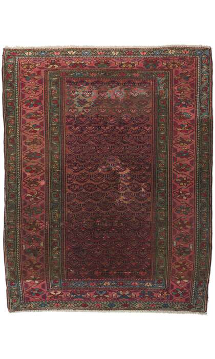 4 x 5 Antique Persian Hamadan Rug 61123