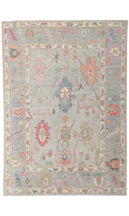 5 x 7 Colorful Oushak Rug 80884