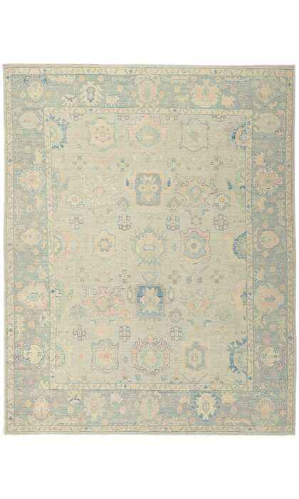 8 x 10 Colorful Oushak Rug 80900