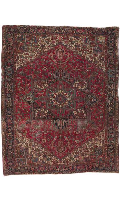 10 x 12 Vintage Persian Heriz Rug 78349