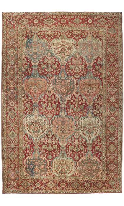 11 x 16 Distressed Vintage Persian Bakhtiari Rug 61100