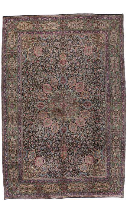 11 x 16 Vintage Persian Kerman Rug 61108