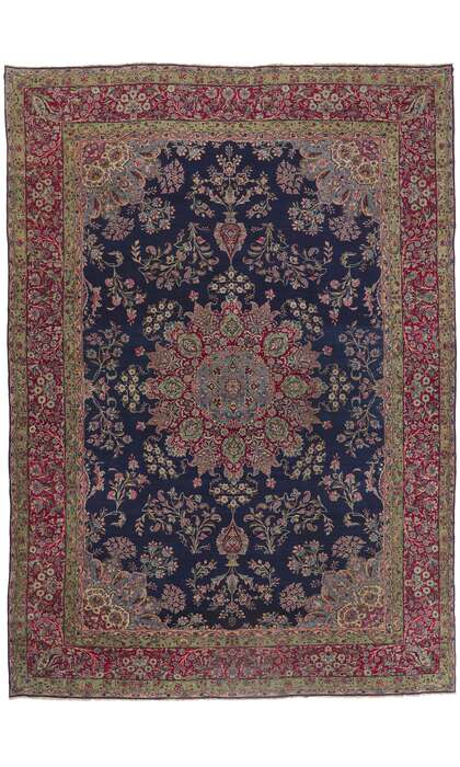 11 x 16 Vintage Persian Kerman Rug 78336