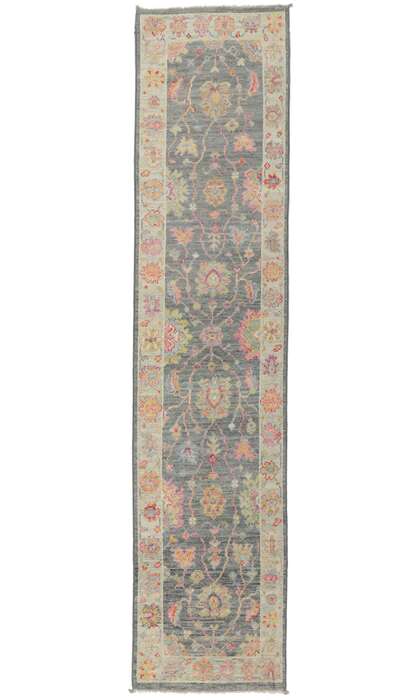 2 x 10 Contemporary Oushak Runner 80968