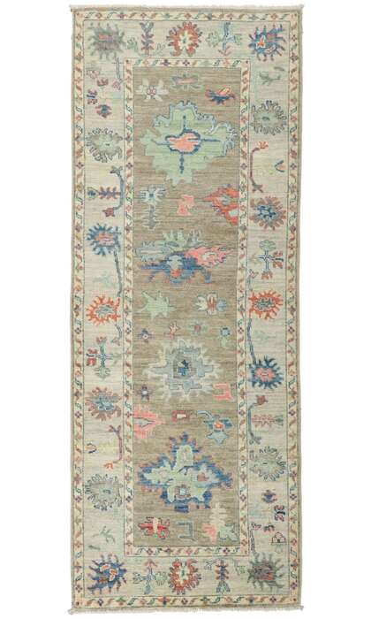 3 x 8 Colorful Oushak Runner 80963