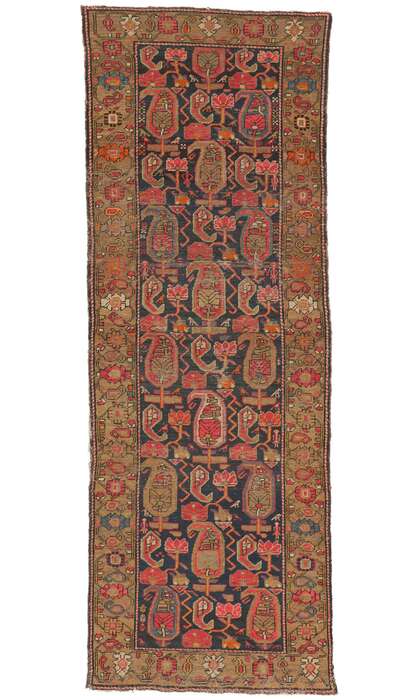3 x 9 Antique Persian Kurdish Rug 78319