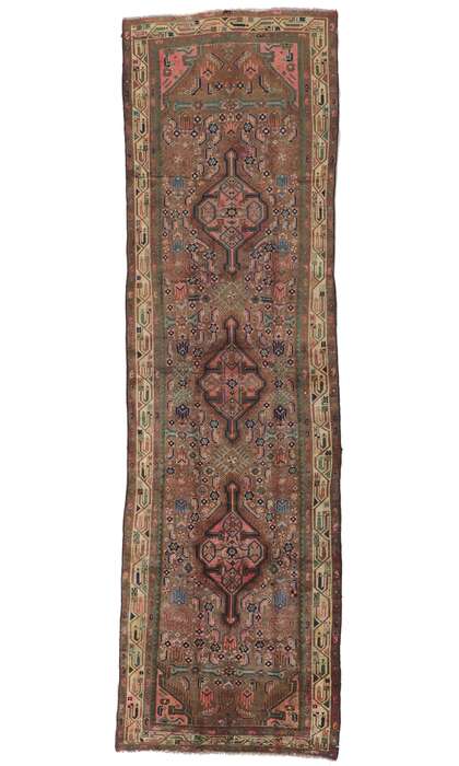 4 x 12 Vintage Persian Hamadan Runner 61173