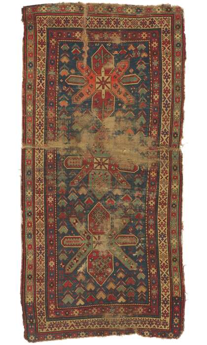 4 x 8 Antique Kazak Runner 78312