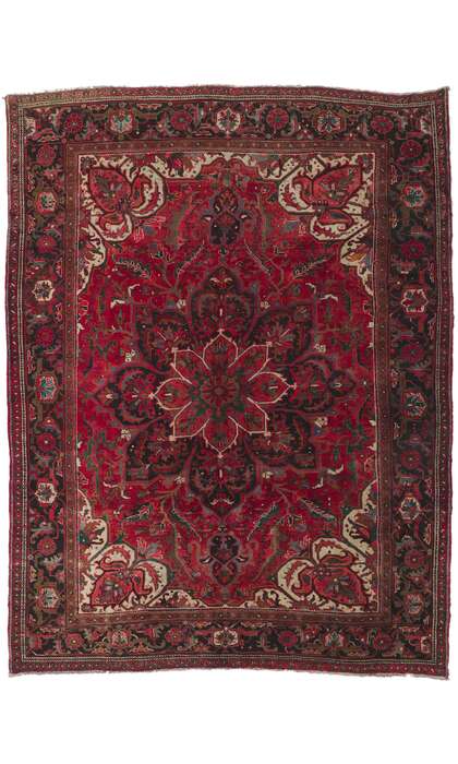 9 x 12 Vintage Persian Heriz Rug 61171