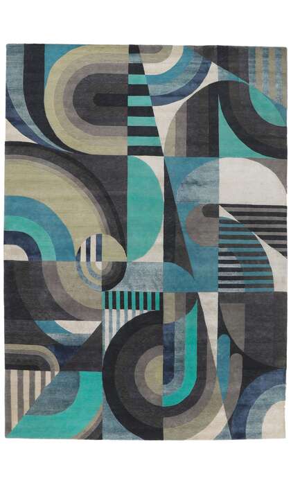 10 x 14 Contemporary Abstract Rug 30883