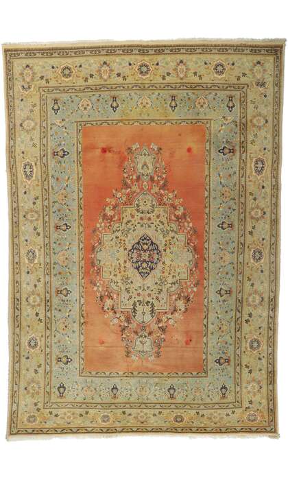 10 x 14 Vintage Persian Tabriz Rug 78224