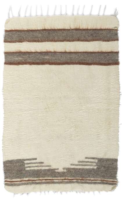 2 x 4 Vintage Turkish Angora Wool Kilim Rug 53846